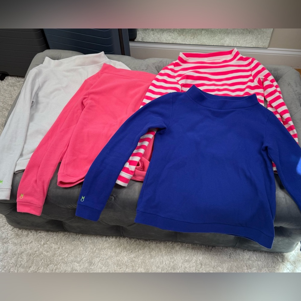 Set of 4 size S Dudley Stephens Brighton Boatneck fleece tops in EUC